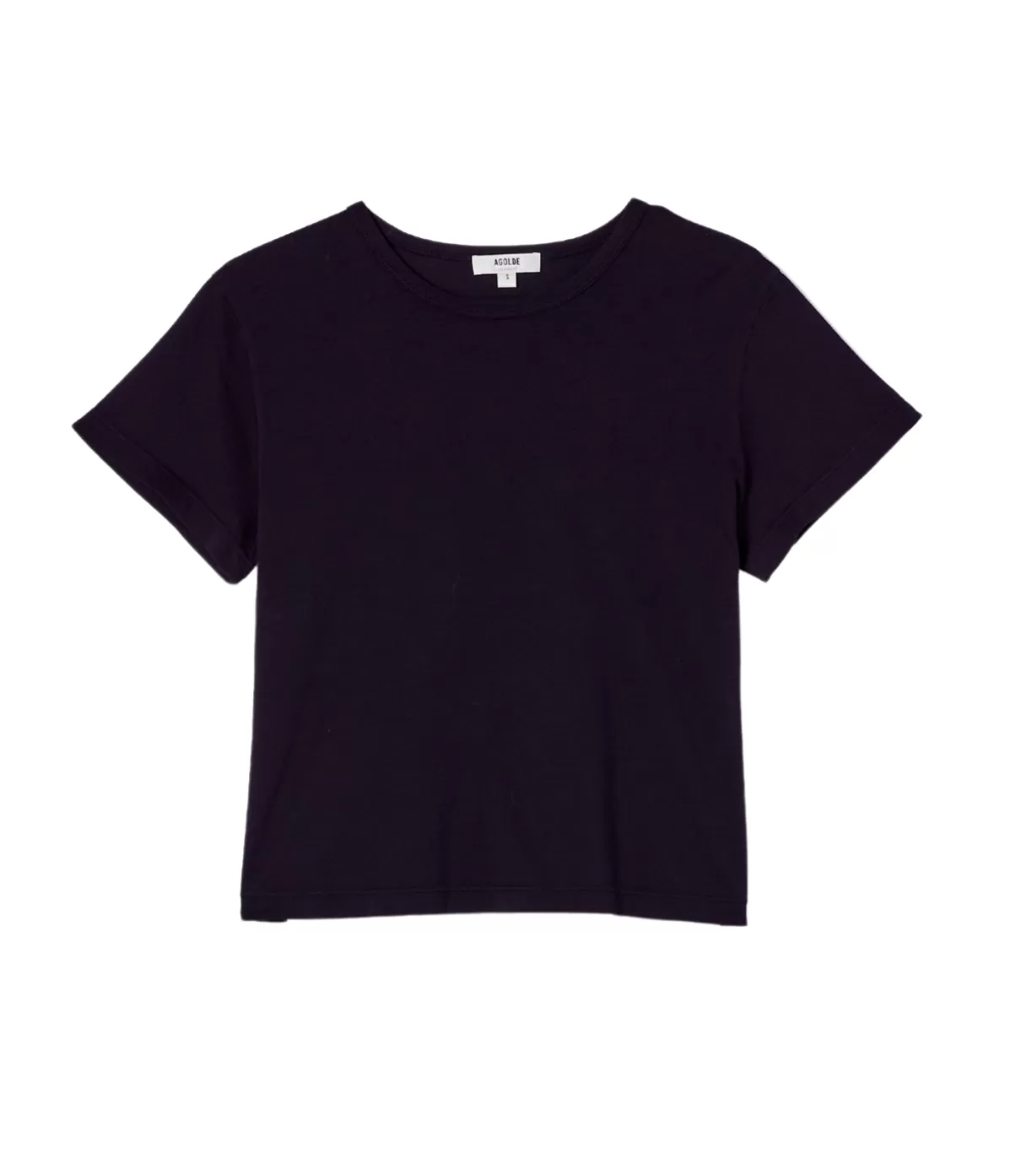 Agolde Adine Cropped Tee in Black Best