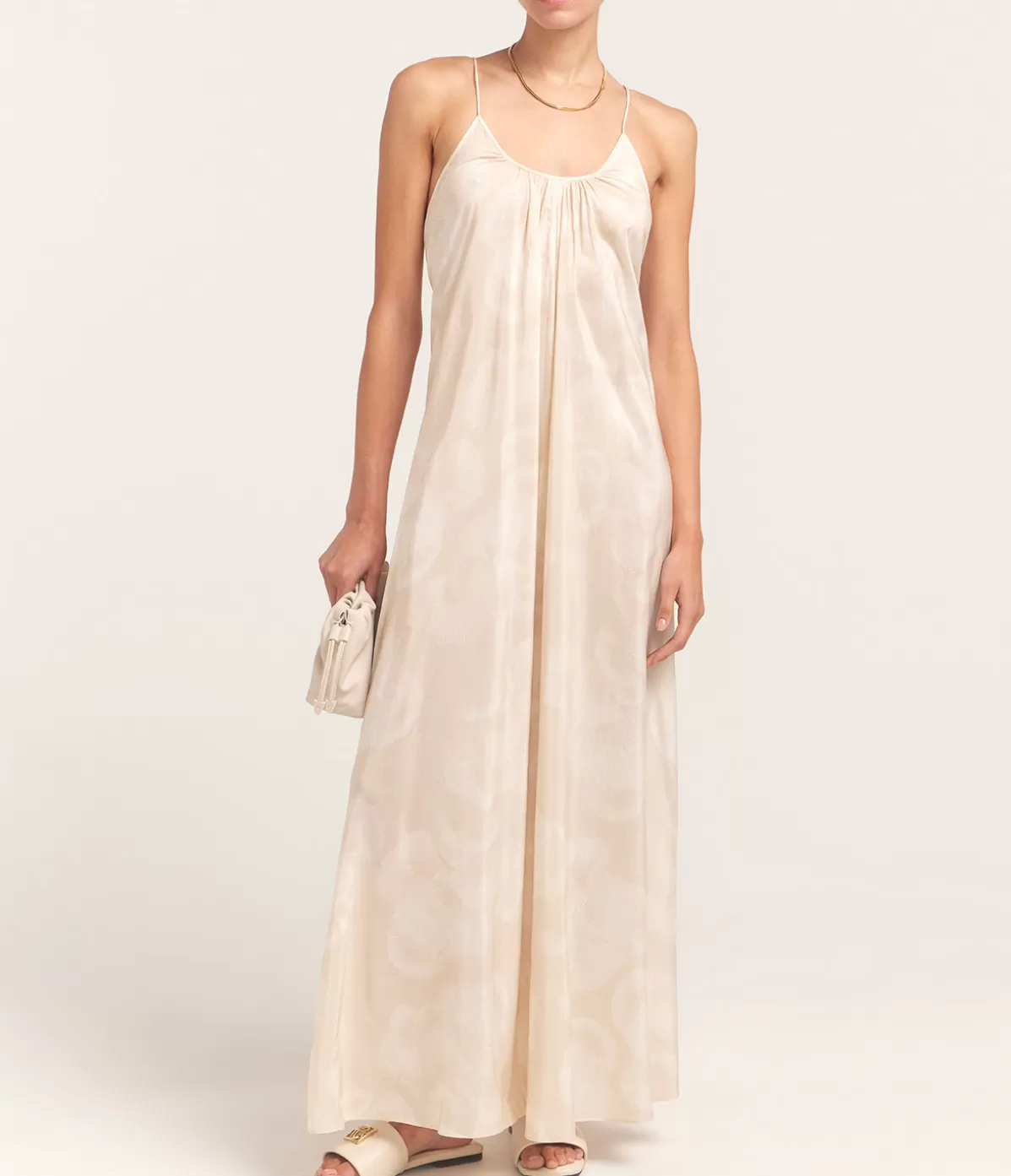 Anine Bing Aida Maxi Dress in Oat Mushroom Outlet