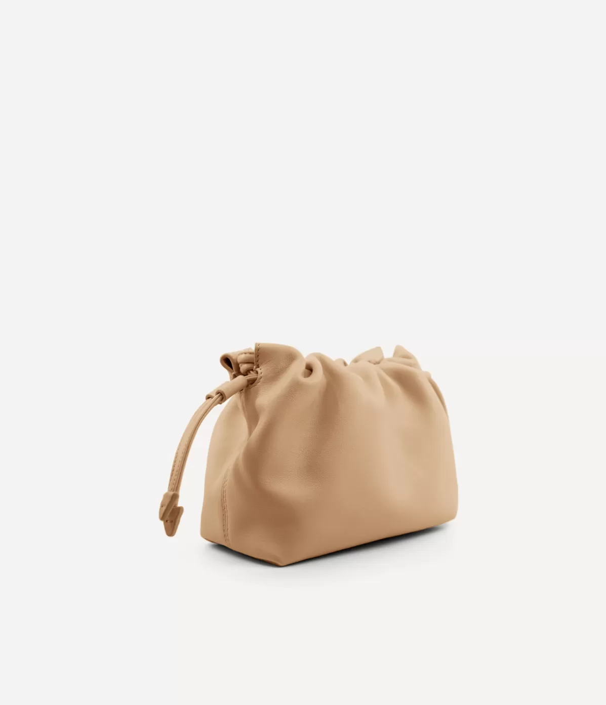 Studio Amelia Alexandra Petite Drawstring Bag in Beige Fashion