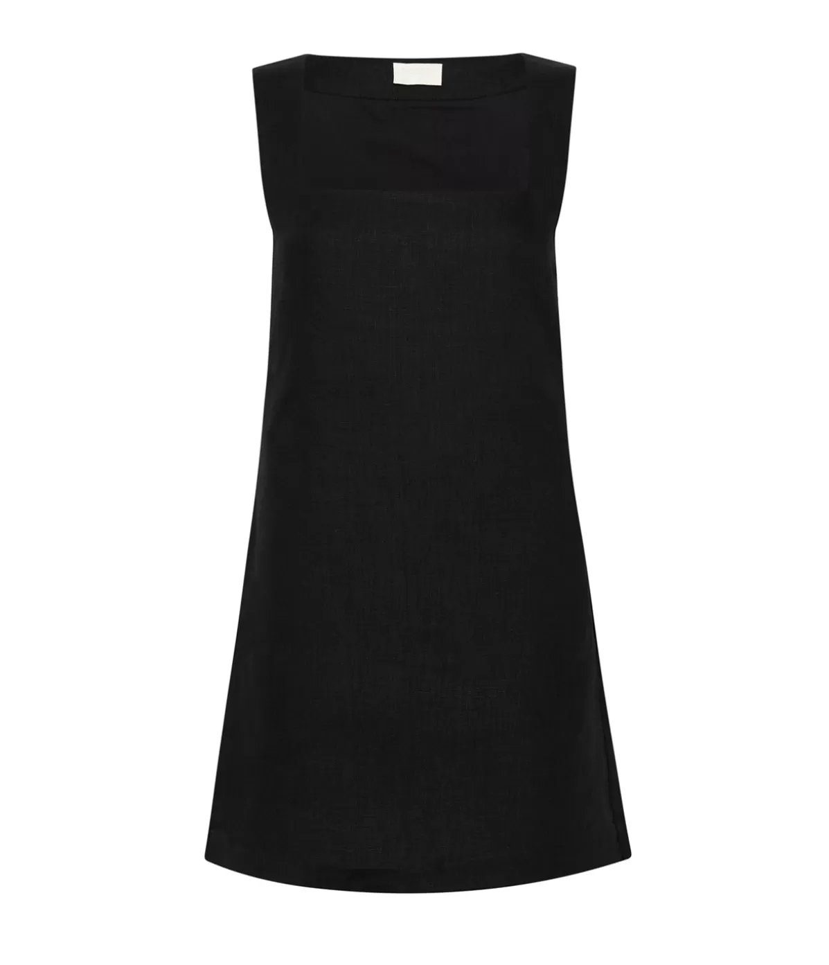 Posse Alice Linen Mini Dress in Black Best Sale