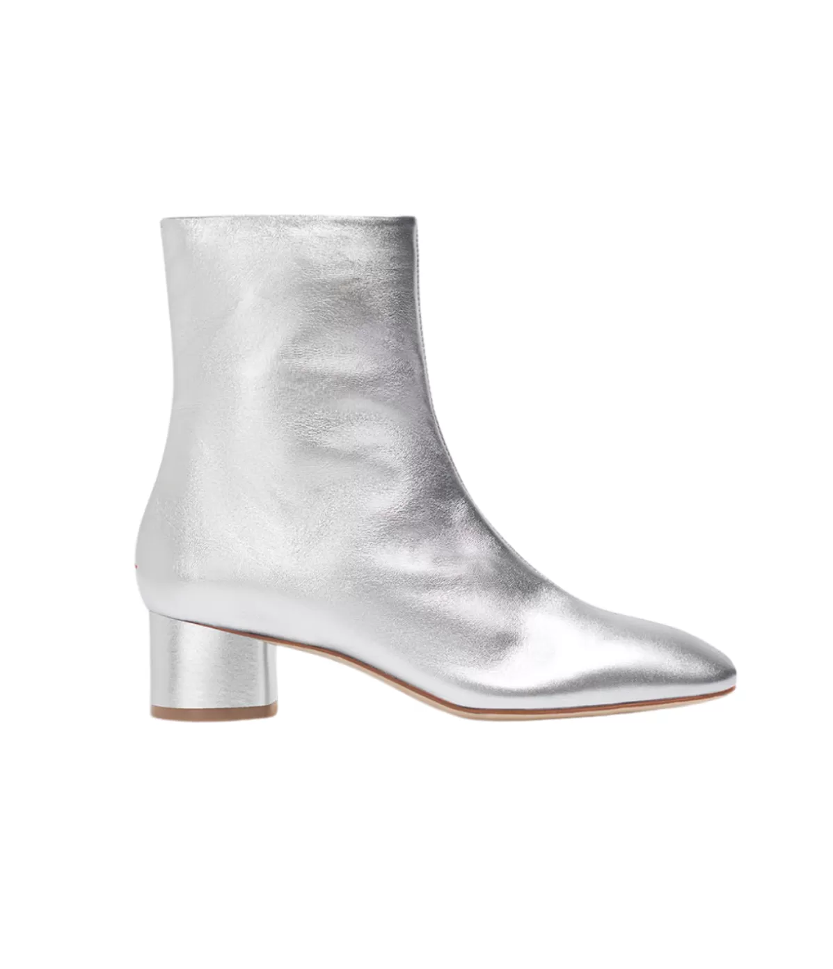 Aeyde Allegra Nappa Leather Boot in Silver Best