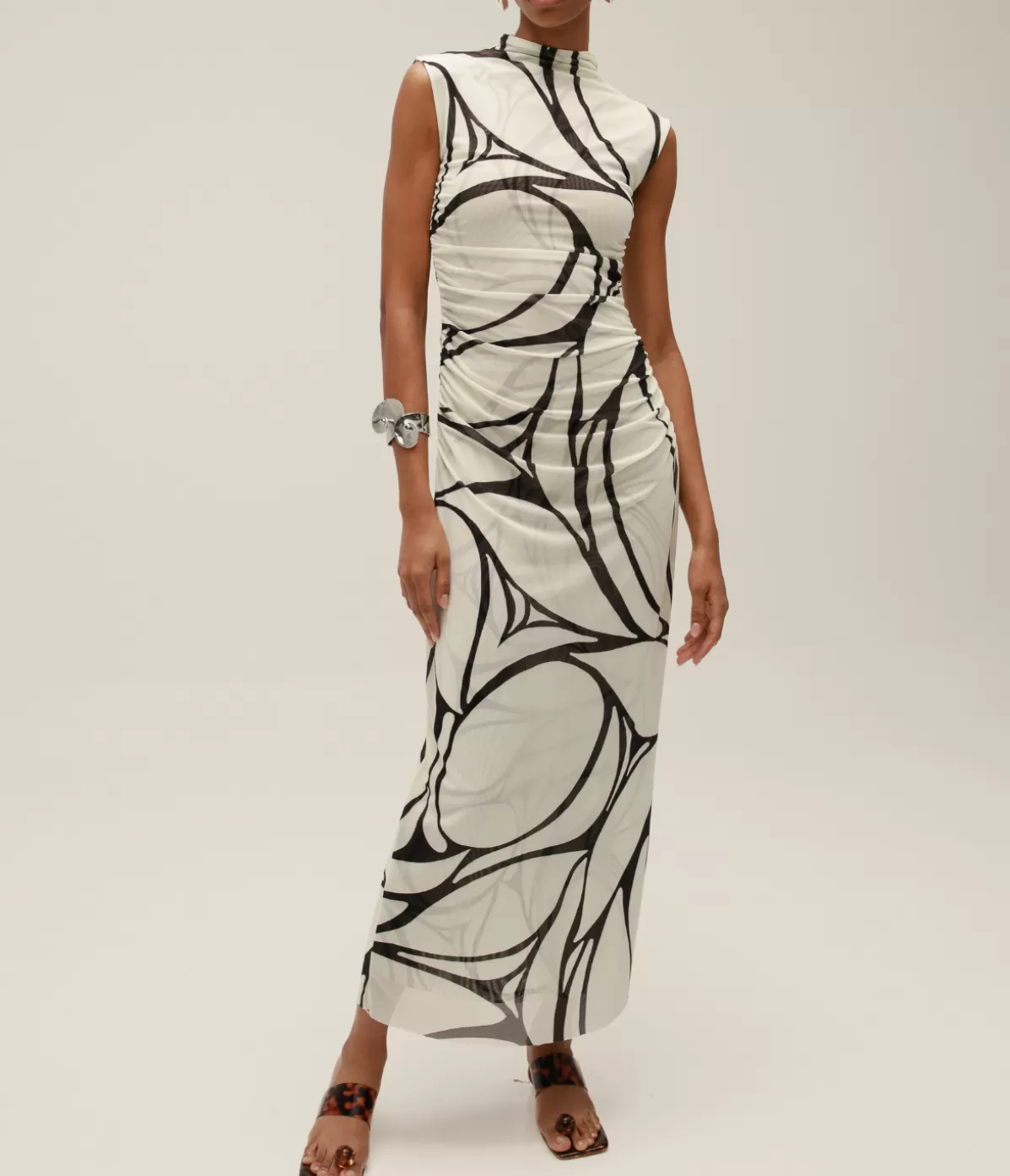 Cala De La Cruz Alma Dress in Black and White Outlet