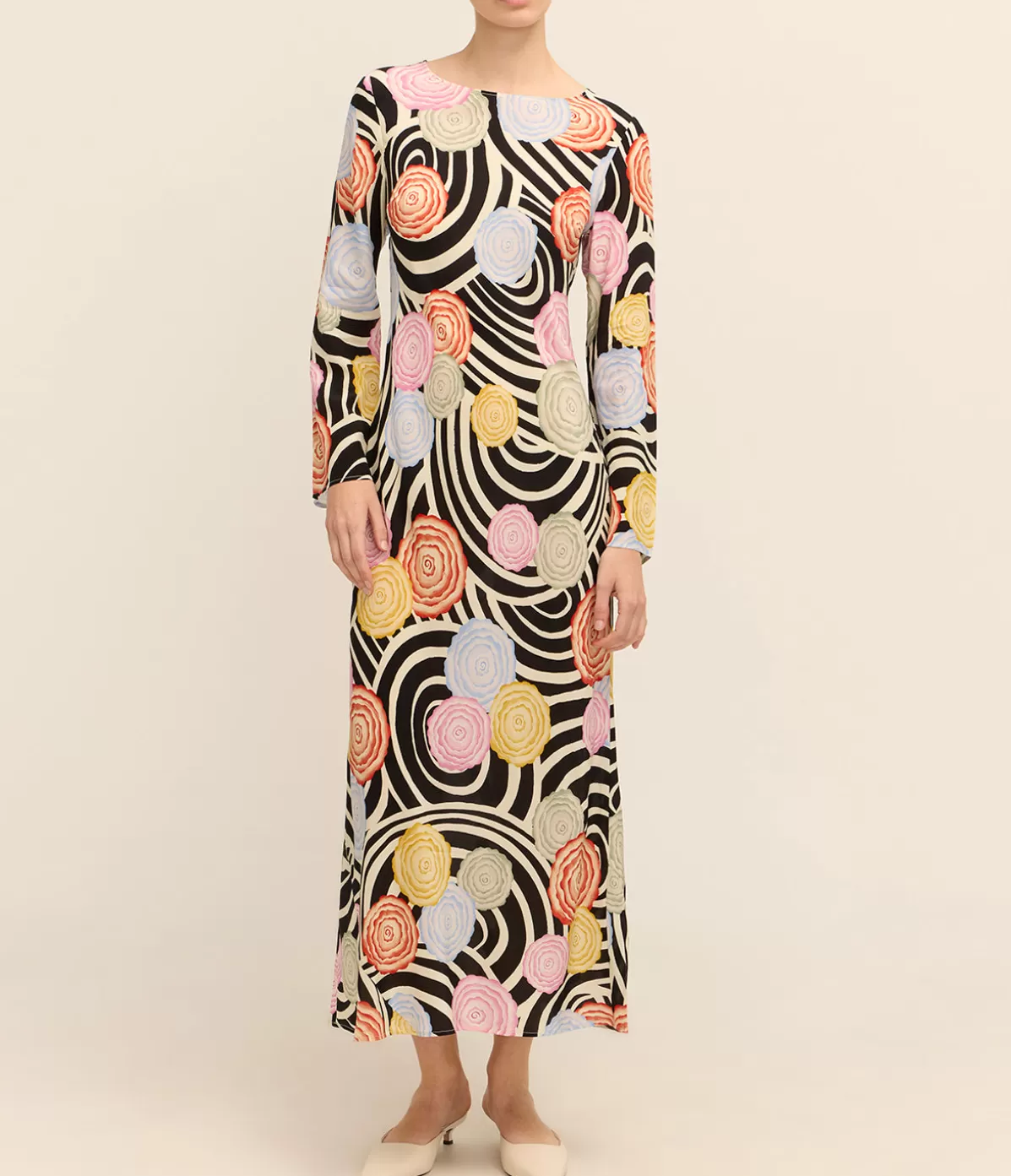 Rixo Alondra Long Sleeve Dress in Whirlpool Floral Best