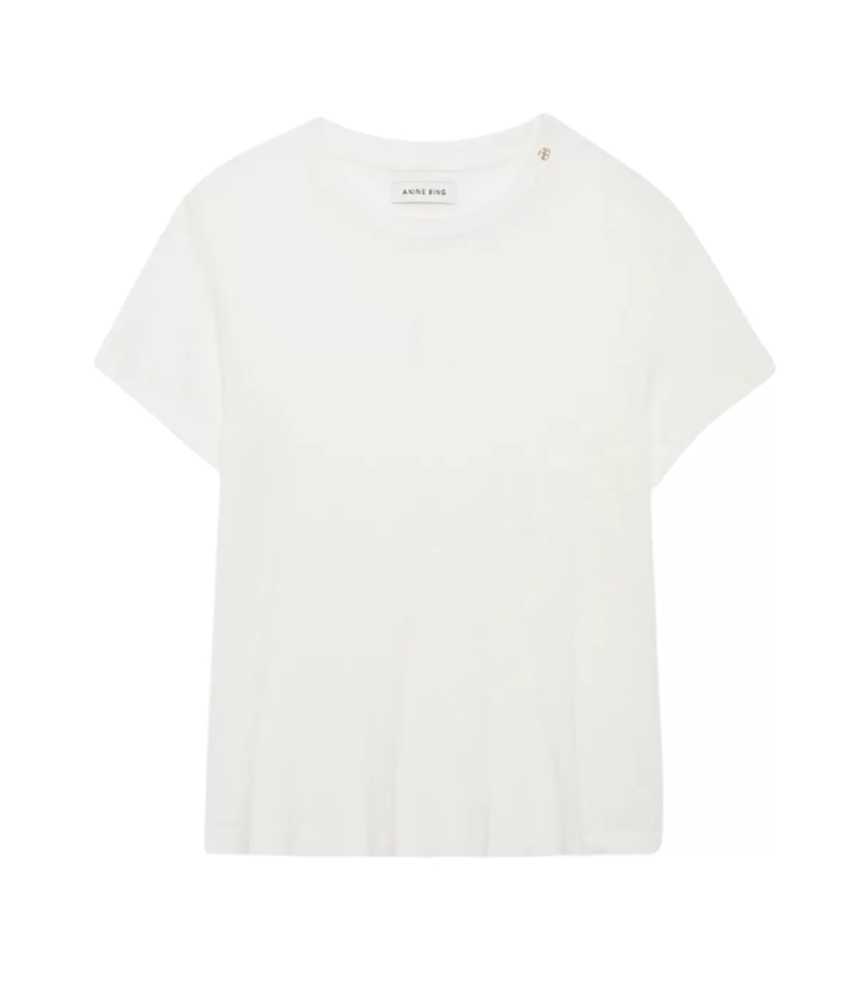 Anine Bing Amani Tee in Off White Cashmere Blend Shop