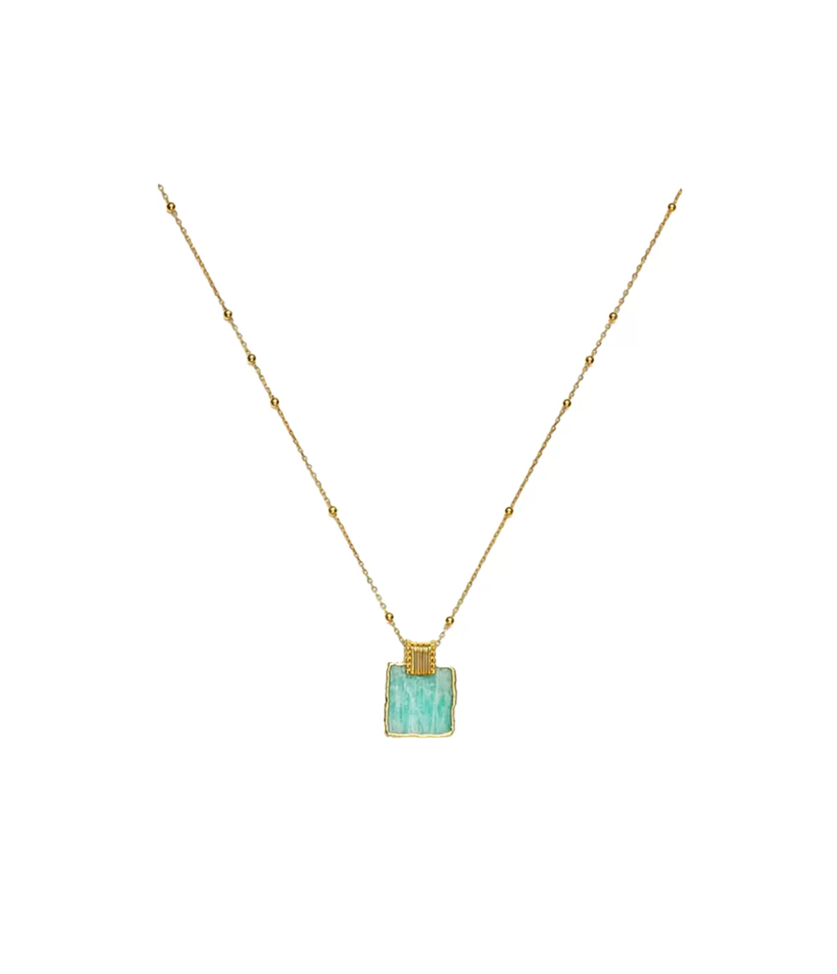 Missoma Amazonite Lena Necklace in Gold Flash Sale