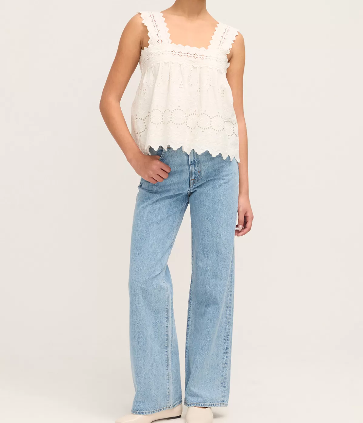 Posse Amelia Top in Vintage White New
