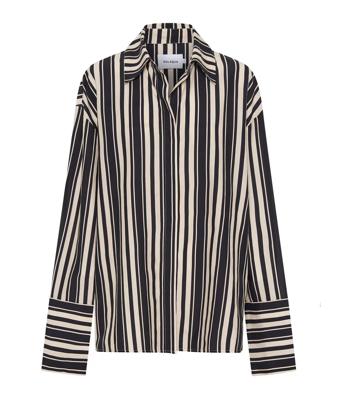 Solaqua Amelie Silk Blend Shirt in Cinque Stripe Discount