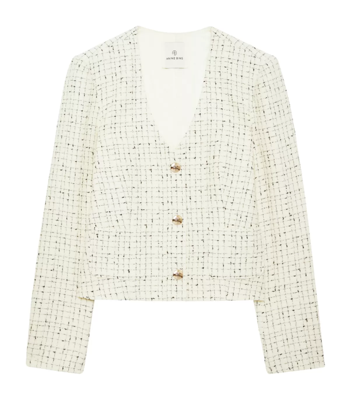 Anine Bing Annita Jacket in Cream Tweed Clearance