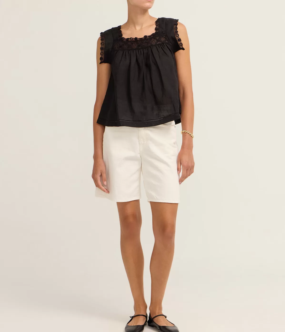 Doen Aphra Blouse Top in Black Clearance