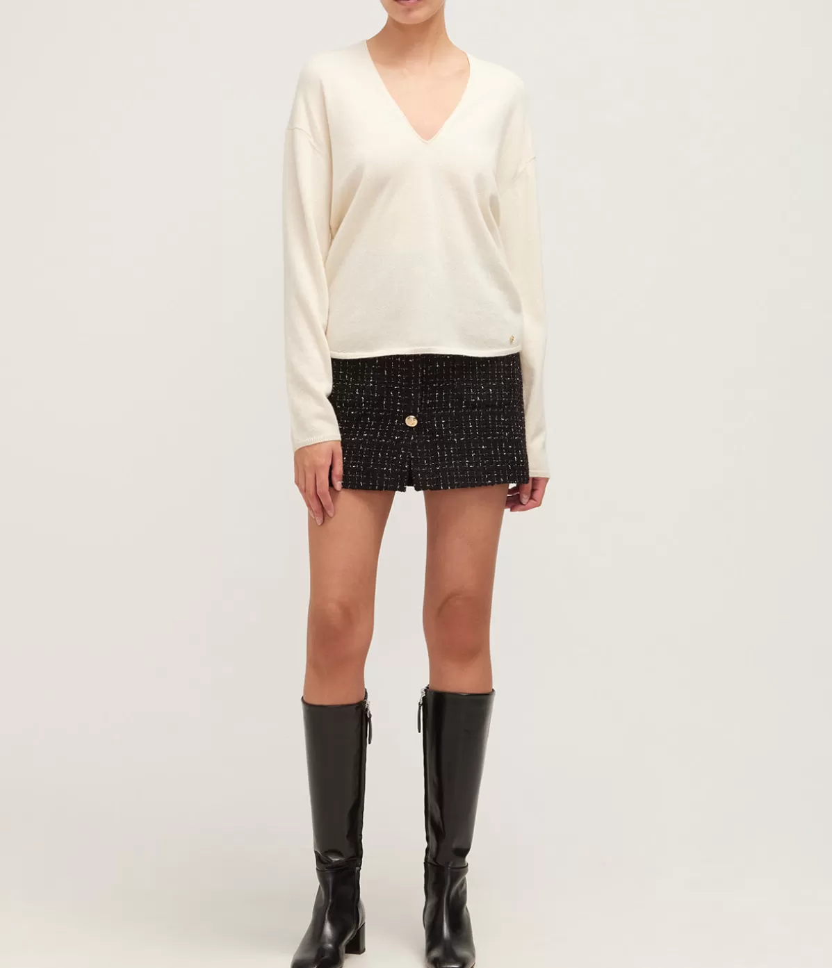 Anine Bing Athena Sweater in Ecru New