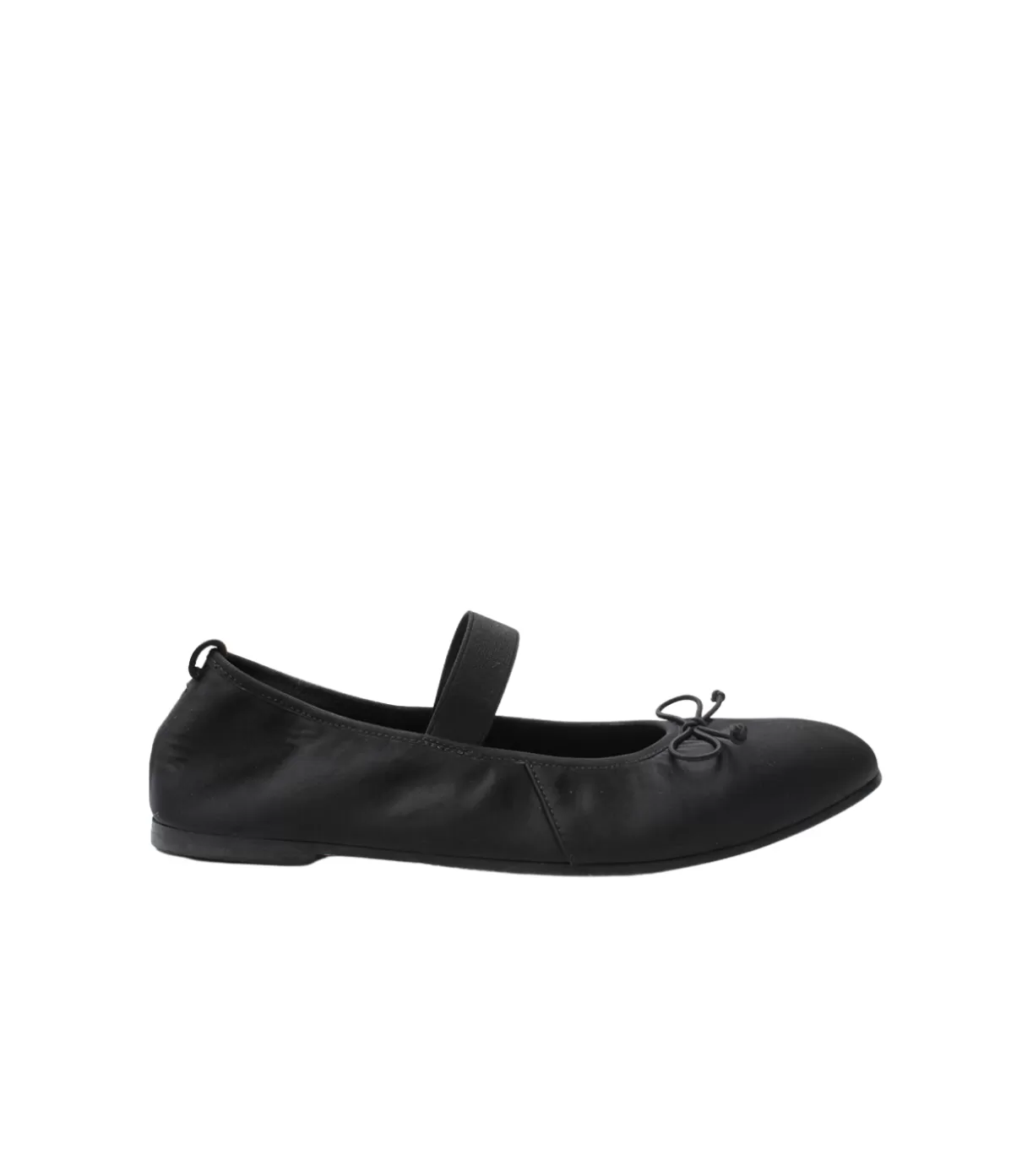 La Tribe Ballet Flat in Black Satin Outlet