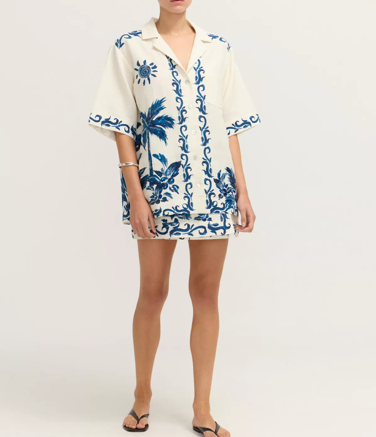 Hansen & Gretel Bohdi Shirt in Blue Hawaii Clearance