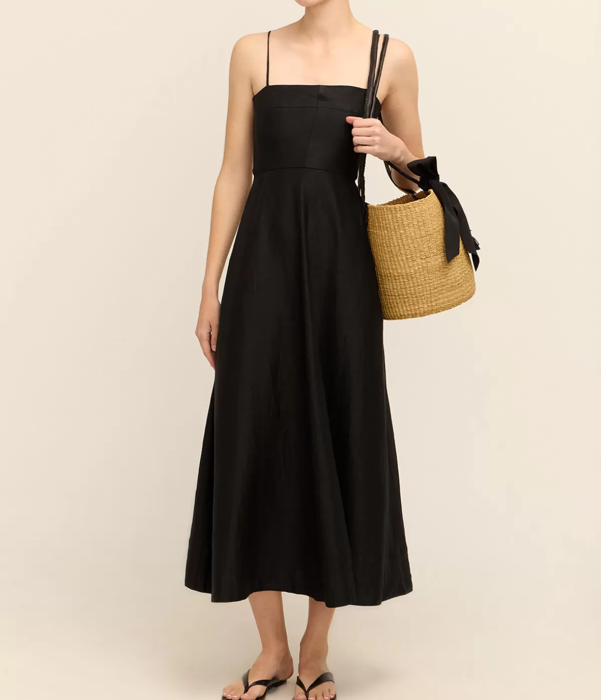 Bondi Born Bormio Flared Dress in Black Best