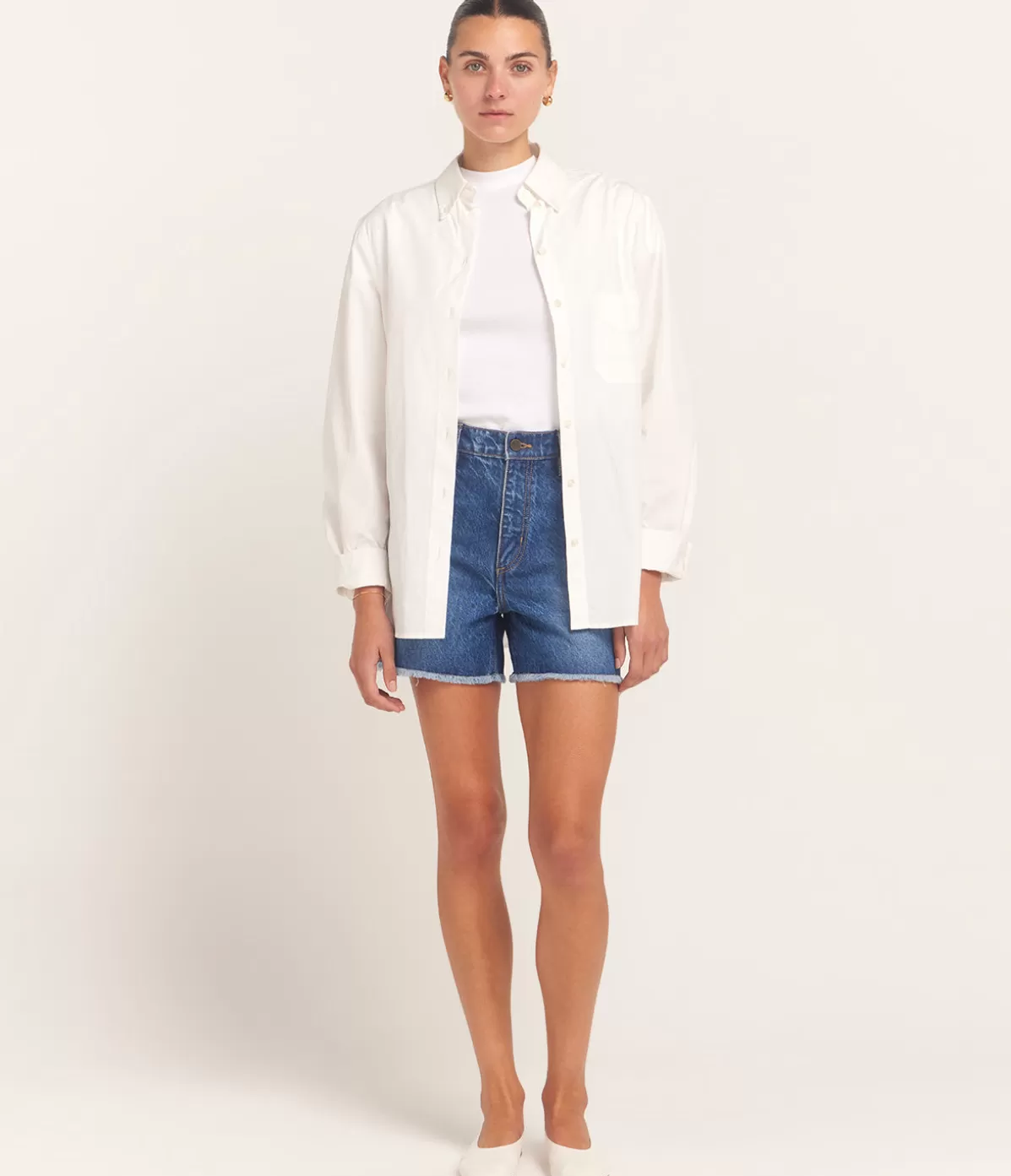 Maggie Marilyn Boy Friend Shirt in White Outlet