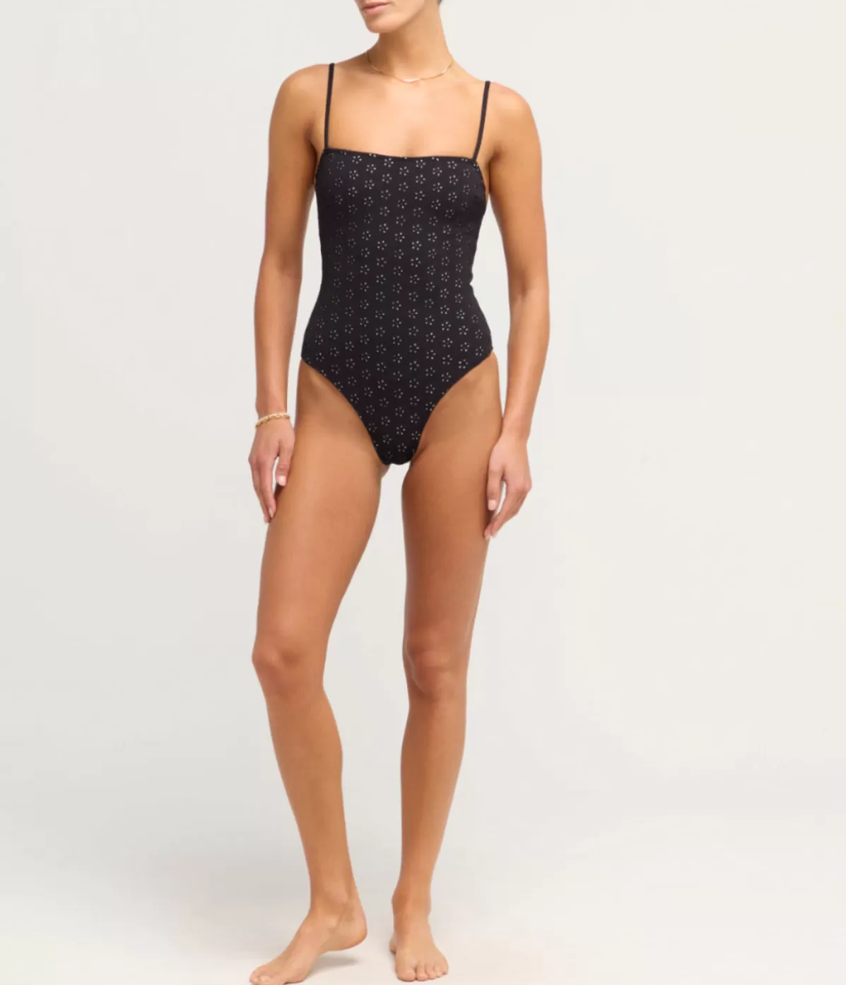 Peony Broderie One Piece in Noir Online