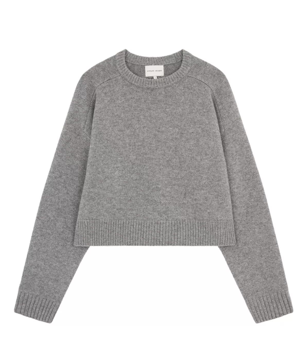 Loulou Studio Bruzzi Cashmere Sweater in Grey Melange Sale