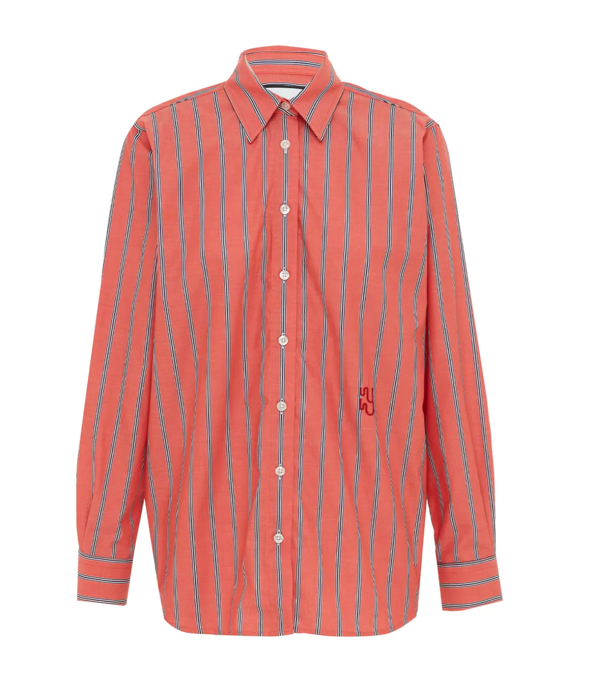 Yaitte Buoy Shirt in Coral Stripe New