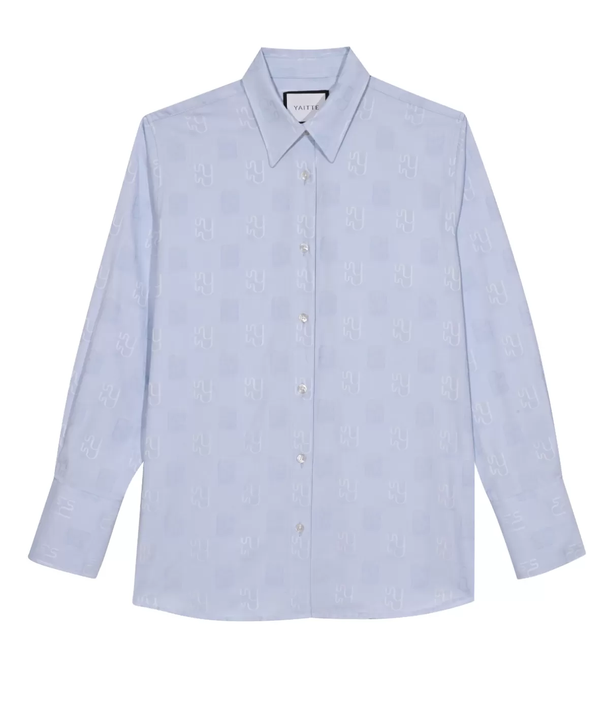 Yaitte Buoy Shirt in Jacquard Blue Fashion