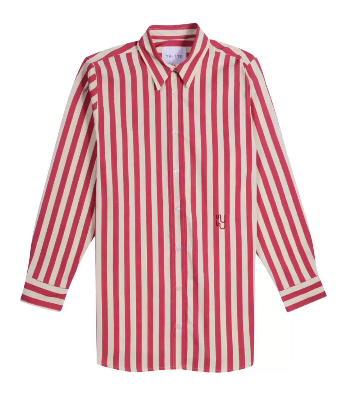 Yaitte Buoy Striped Shirt in Red and Off White Online