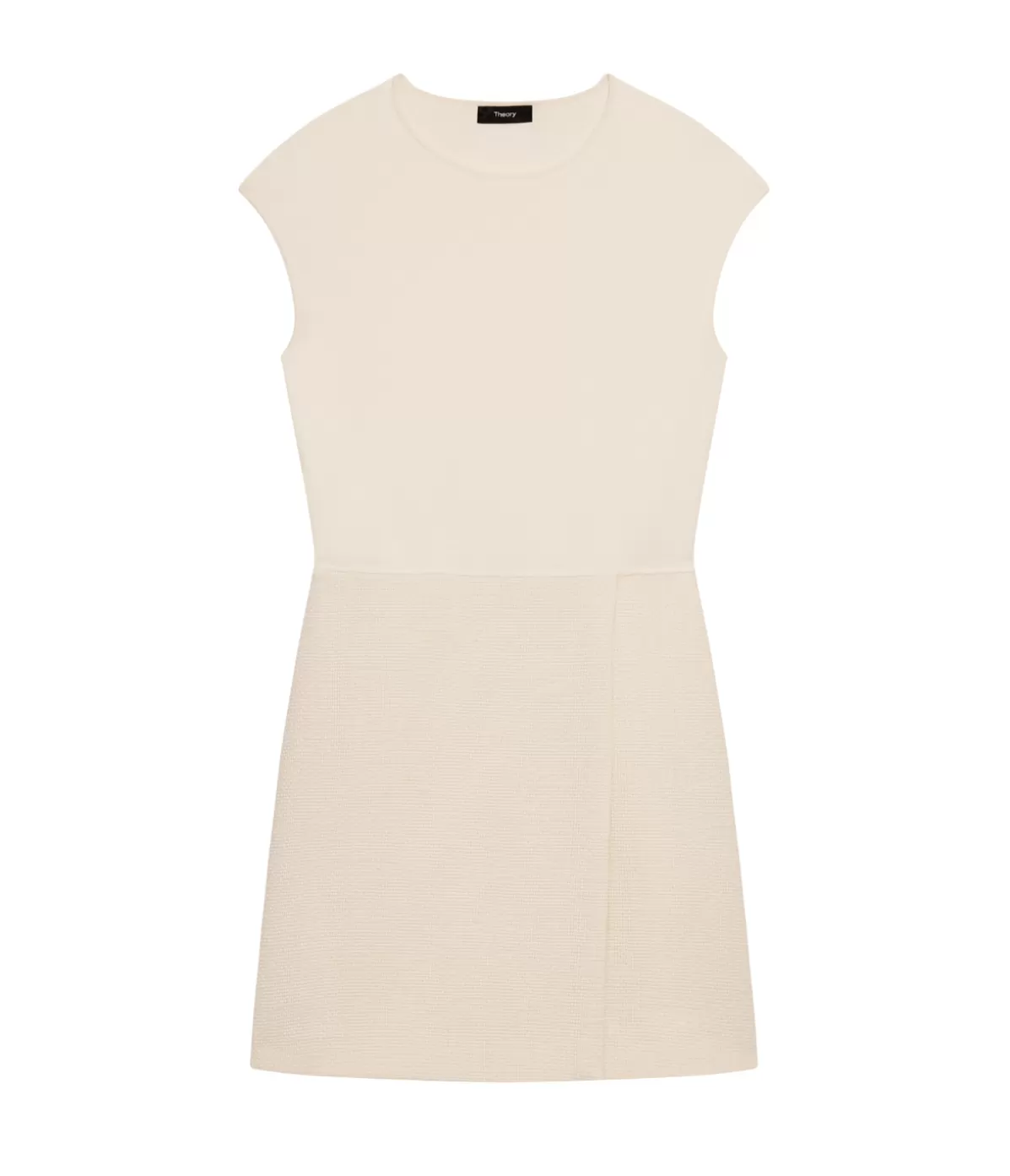 Theory Cap Sleeve Mini Dress in Ivory Discount