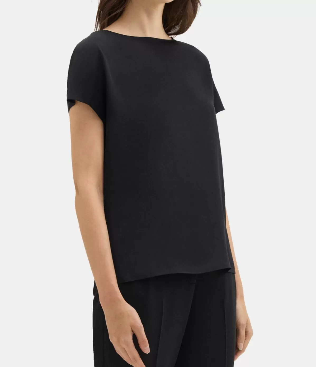 Theory Cap Sleeve Shell Top in Black Store