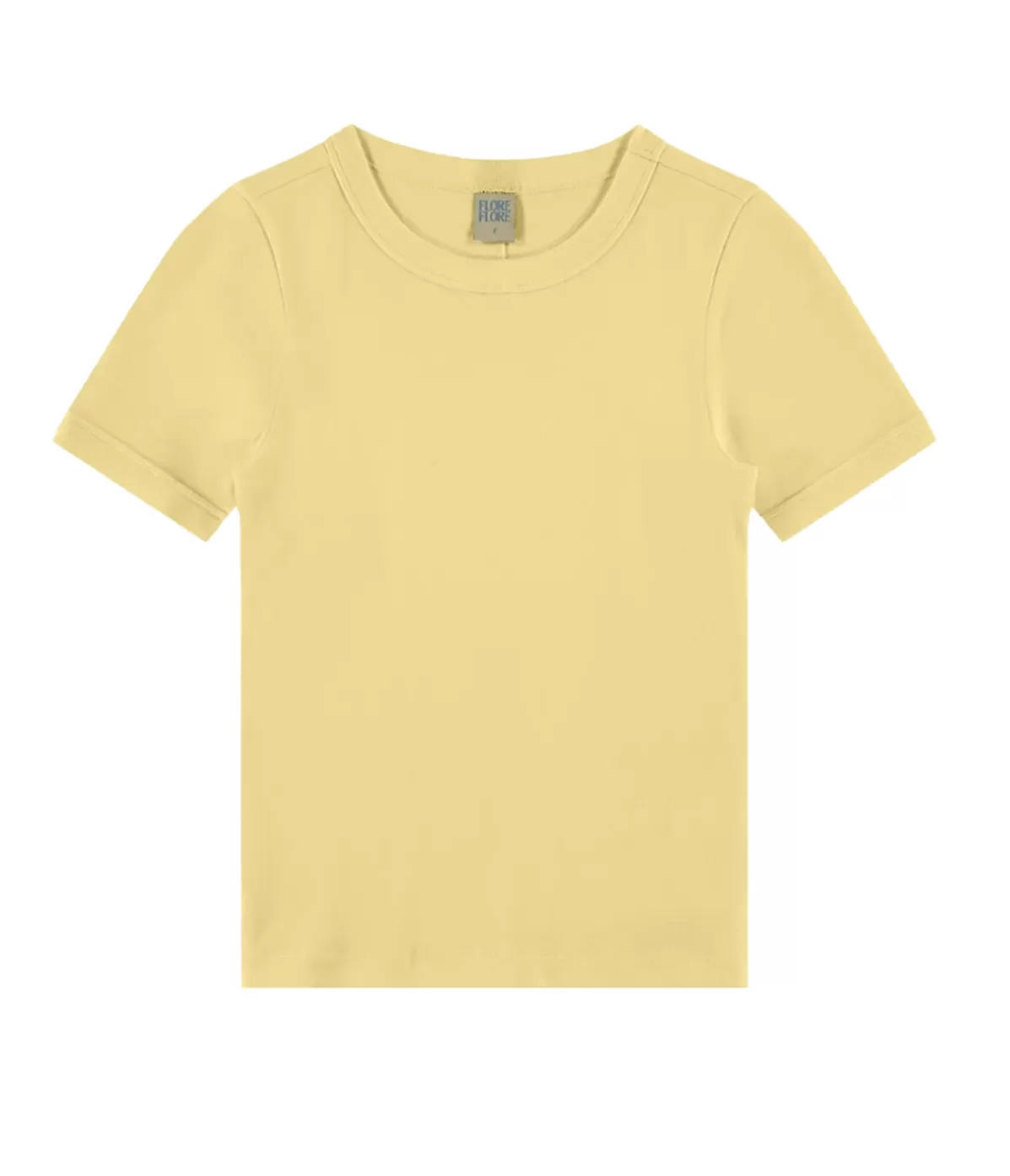 Flore Flore Car Fitted Crew Tee in Straw Shop