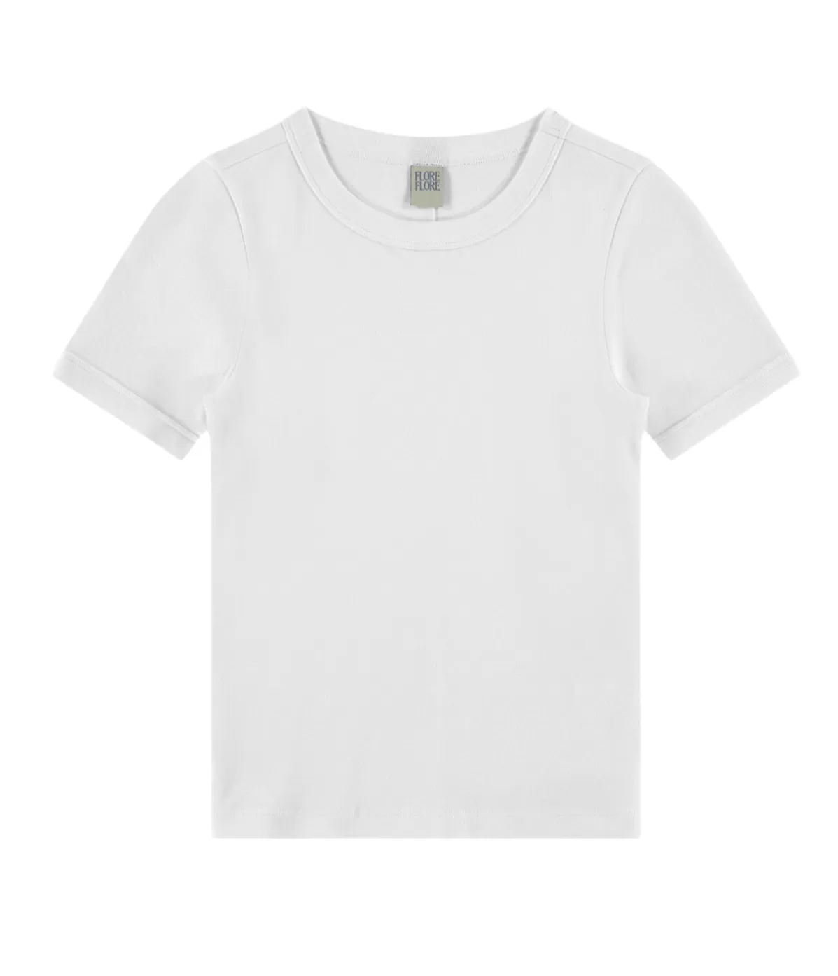 Flore Flore Car Fitted Crew Tee in White New