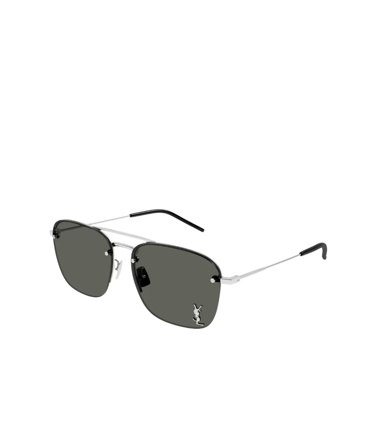 Saint Laurent Caravan Metal Frame Sunglasses in Silver Store