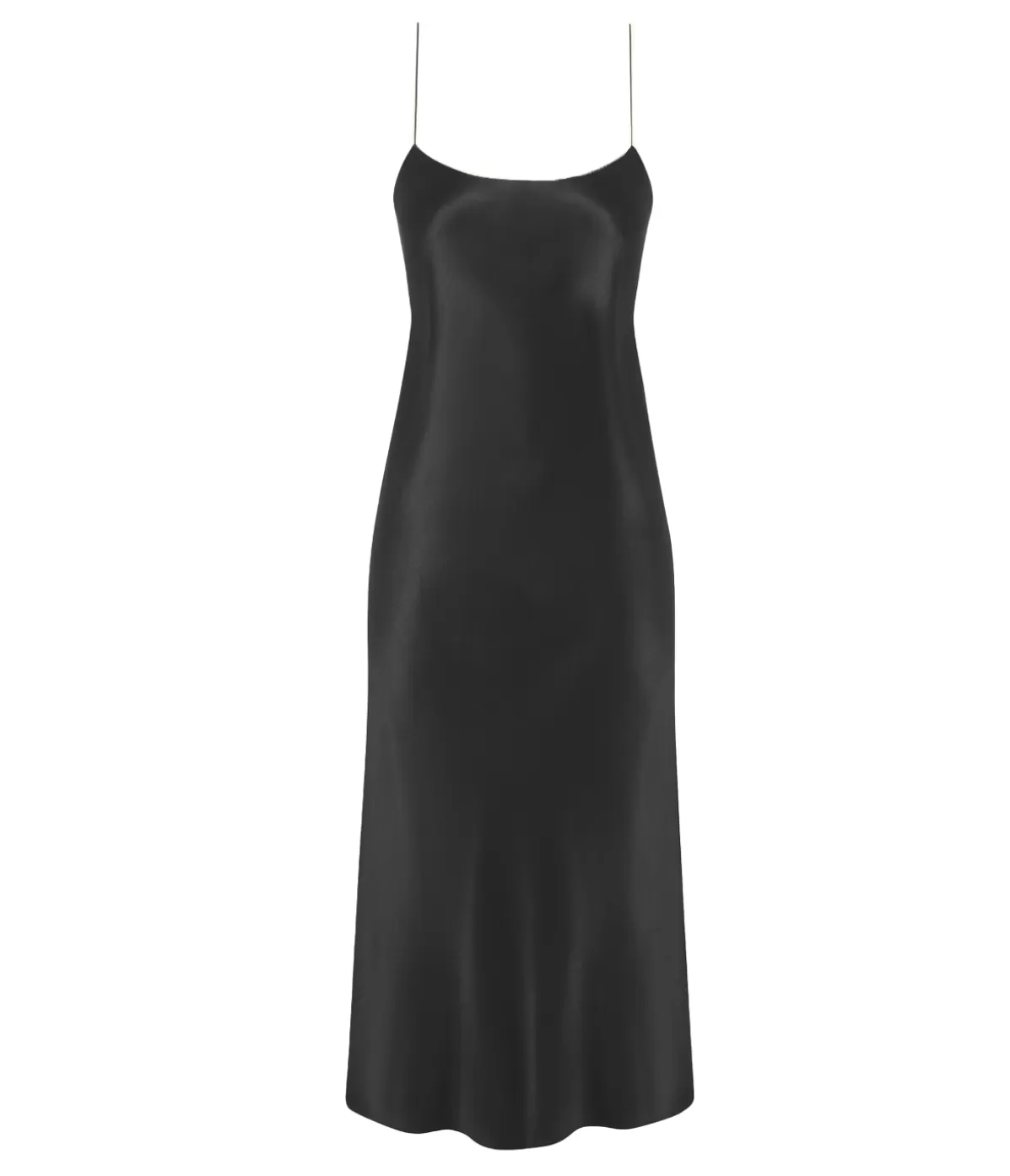 Refine Carolyn Silk Slip Midi Dress in Black Flash Sale