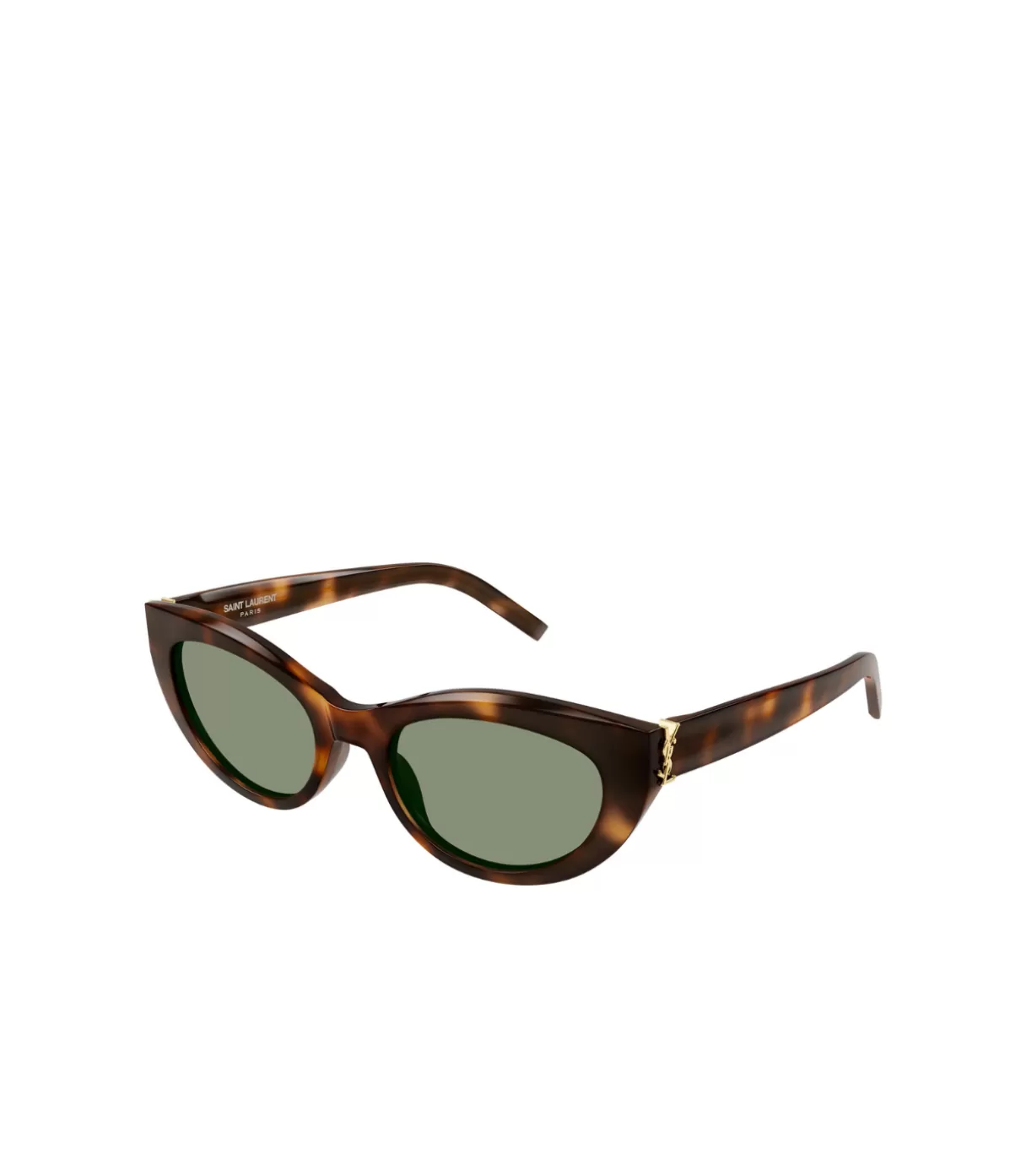 Saint Laurent Cat-eye Sunglasses in Havana and Green Shop