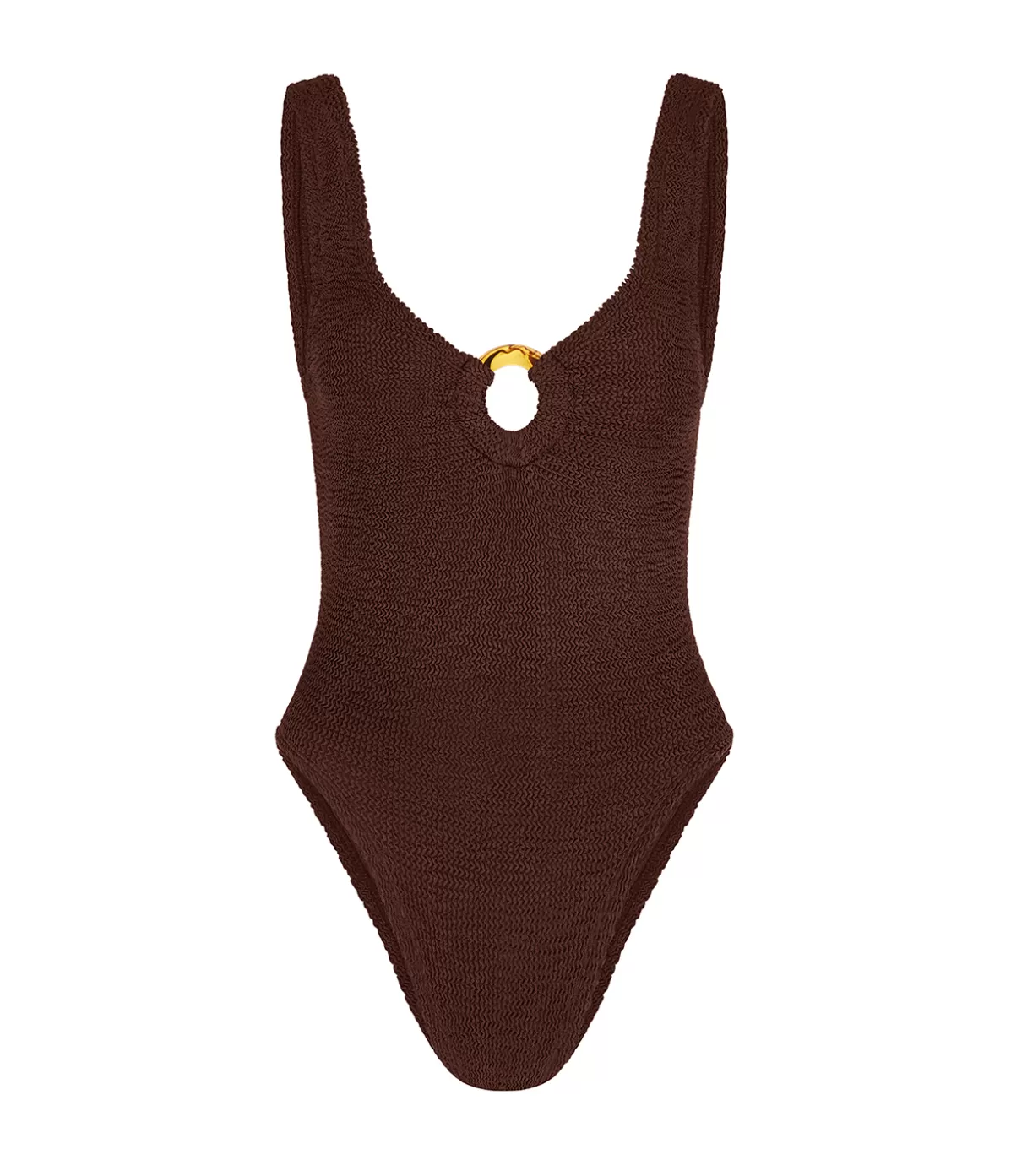 Hunza G Celine Swimsuit in Metallic Chocolate Hot