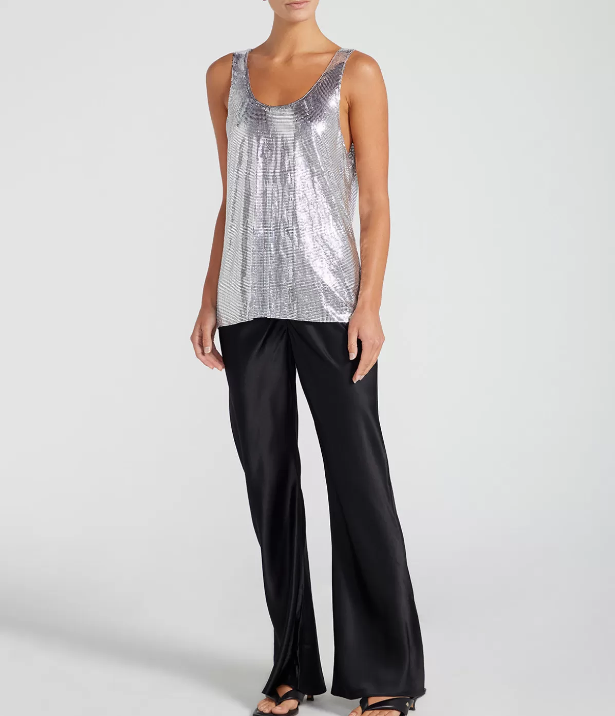 Michael Lo Sordo Chainmail Tank in Silver Cheap