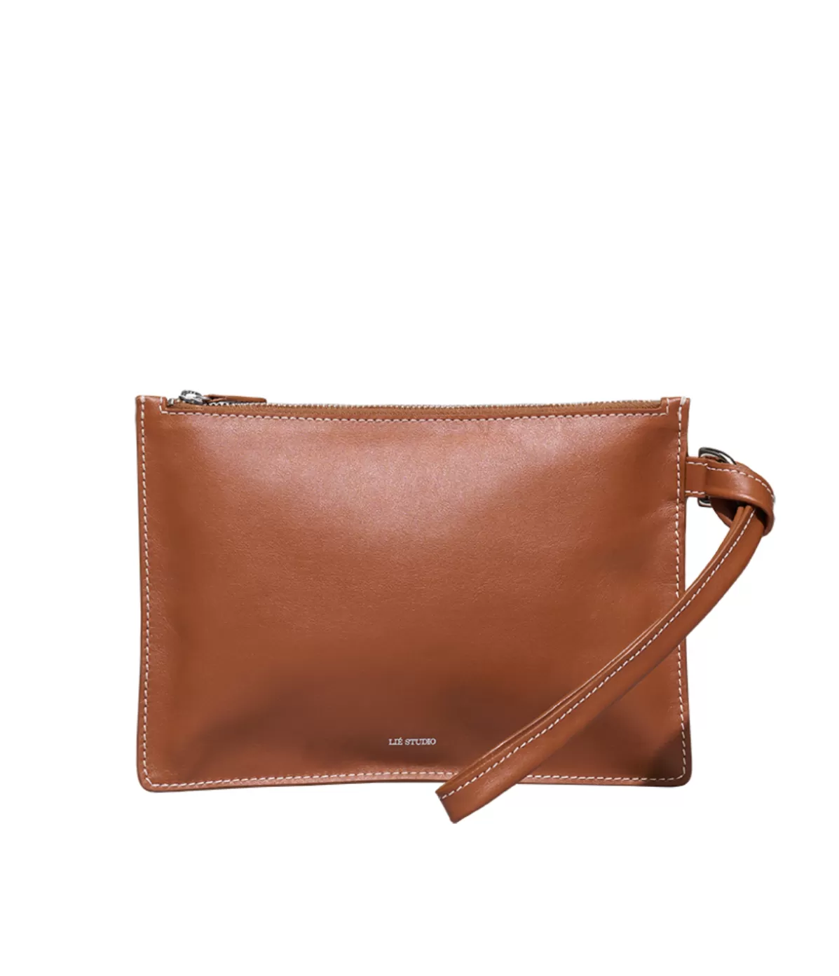 Lie Studio Charlie Clutch in Toffee Brown Best Sale