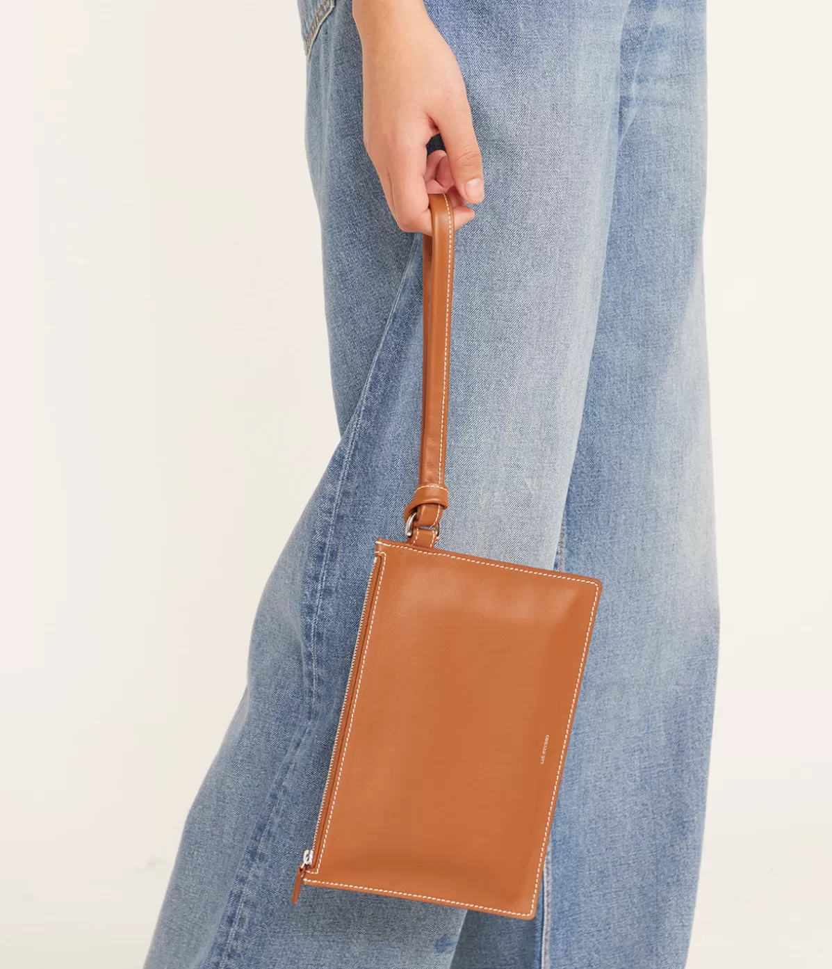 Lie Studio Charlie Clutch in Toffee Brown Best Sale