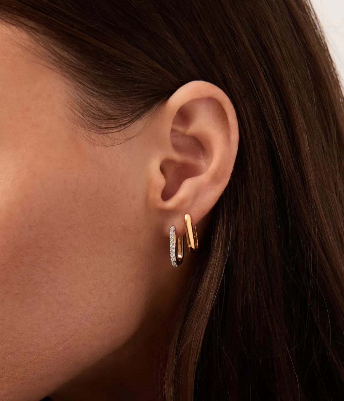 Missoma Classic Ovate Hoop Earrings in Gold New