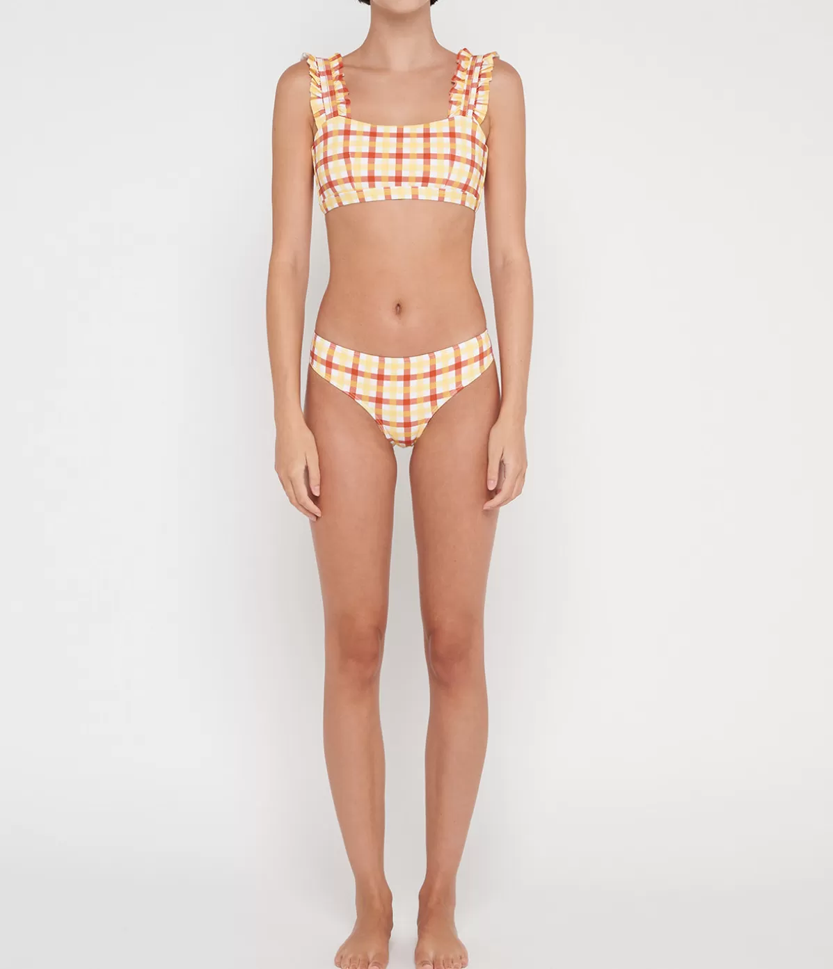 Ephemera Classic Pant in Pineapple Gingham Flash Sale