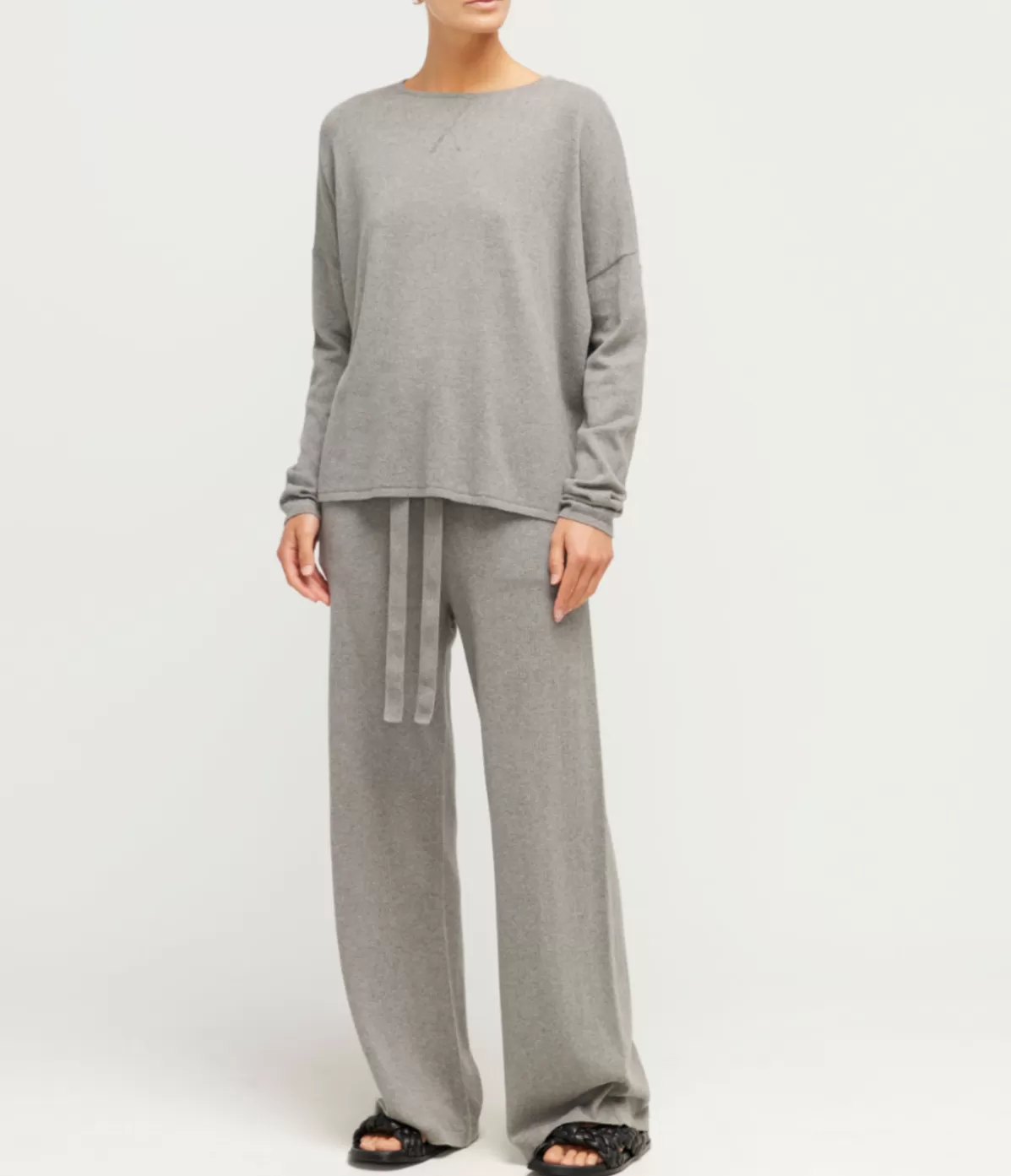 Lee Mathews Cotton Cashmere Long Sleeve Knit in Uniform Sale