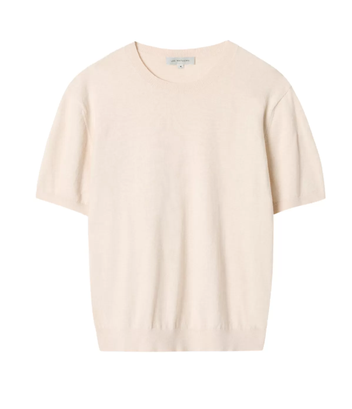 Lee Mathews Cotton Cashmere Tee Oat Neutral Clearance