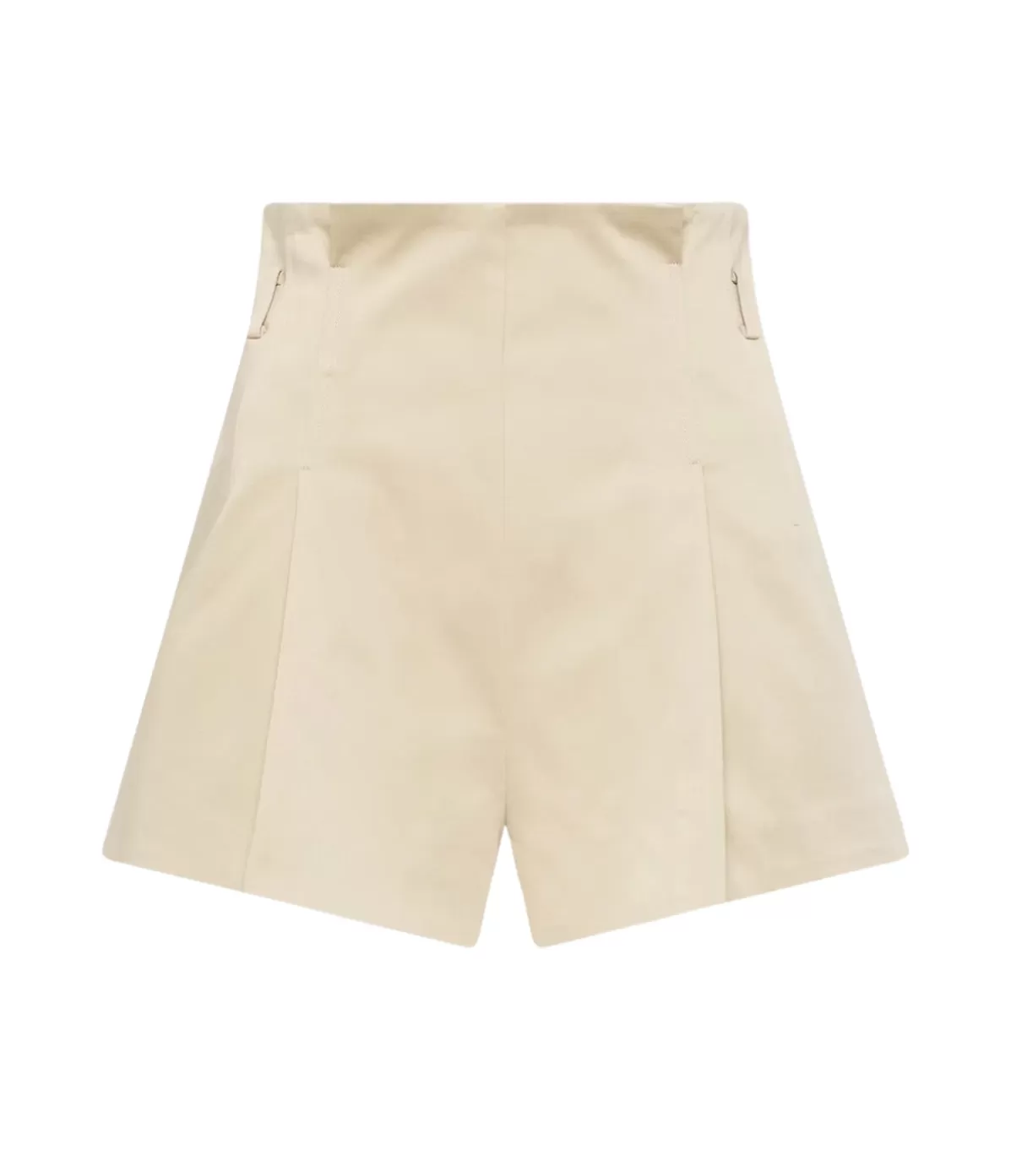 St Agni Cotton Paperbag Waist Shorts in Champagne Flash Sale