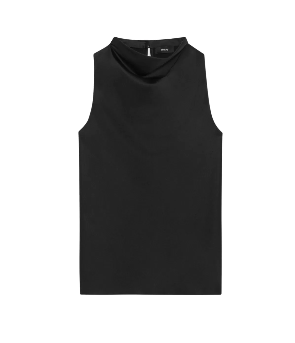 Vince Cowl Neck Bias Satin Top in Black Outlet