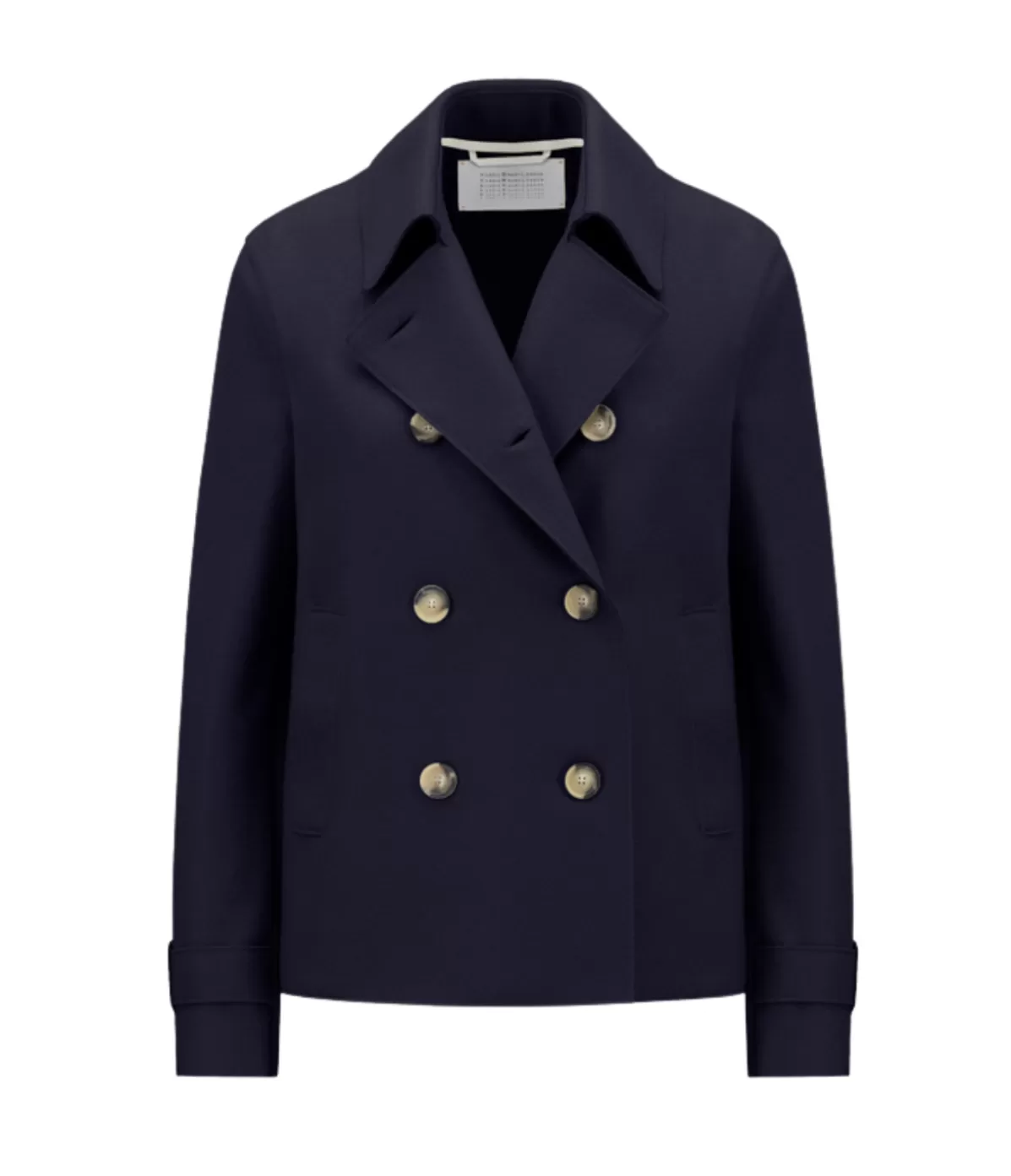 Harris Wharf London Cropped Trench in Navy Blue Best Sale