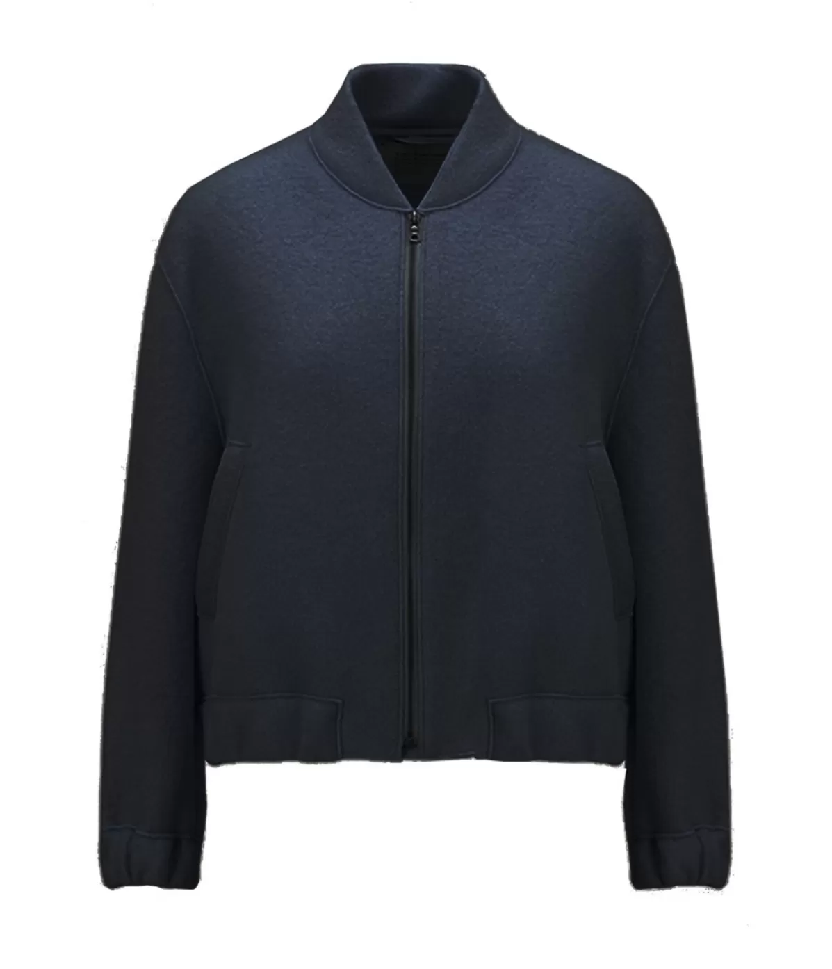 Harris Wharf London Cropped Wool Bomber Jacket in Navy Clearance