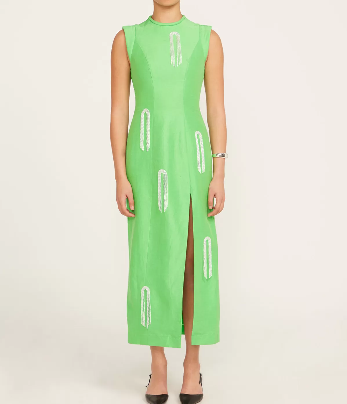 Alemais Dazzle Midi Dress in Green Hot