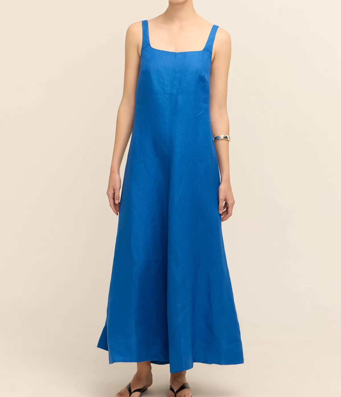 Bondi Born Delphi Flared Maxi Dress in Sapphire Blue Sale