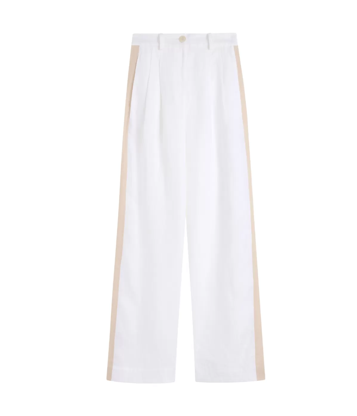 Bondi Born Delphi Two Tone Pant in White and Sand Cheap