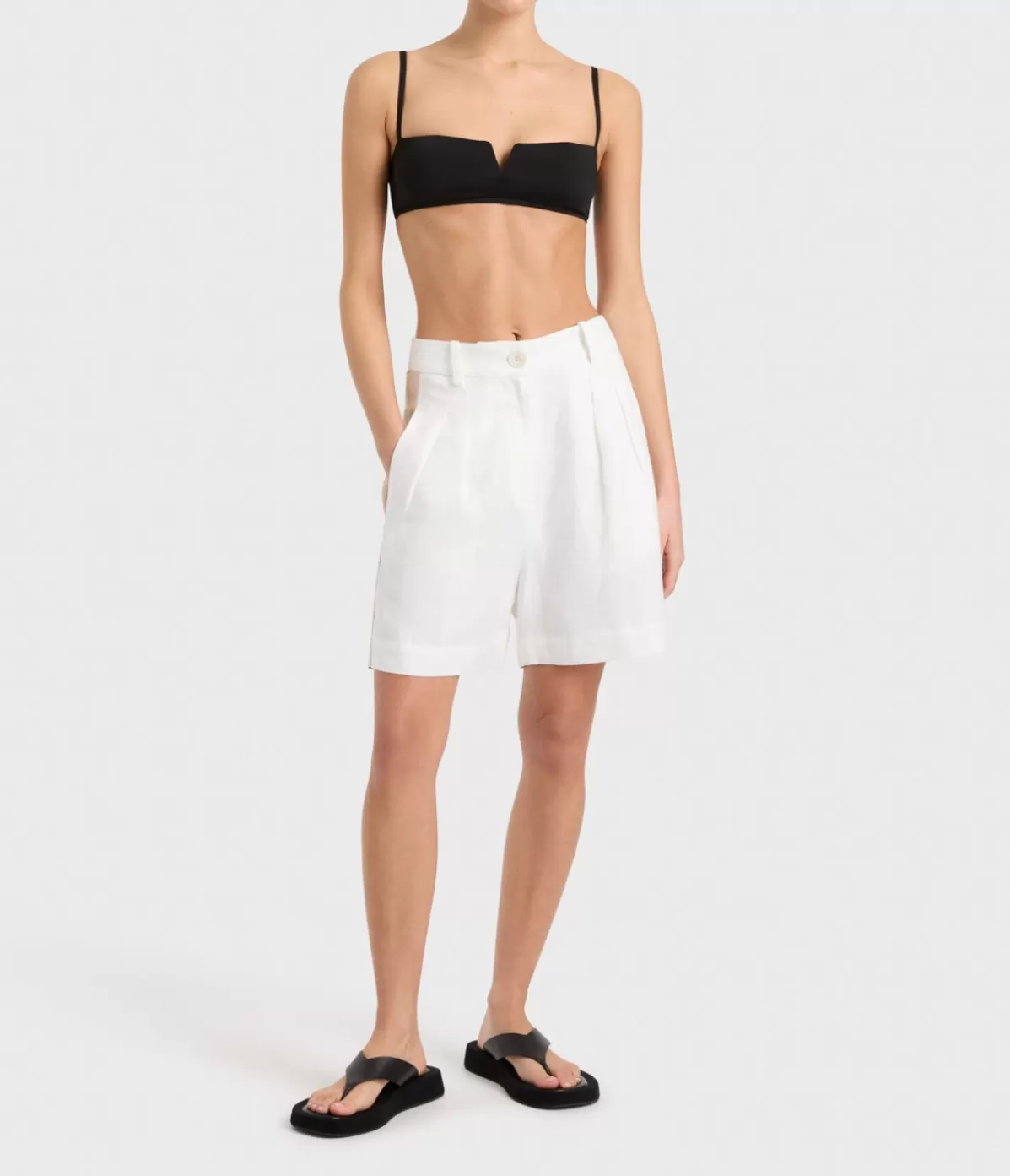 Bondi Born Delphi Two Tone Short in White and Sand Store