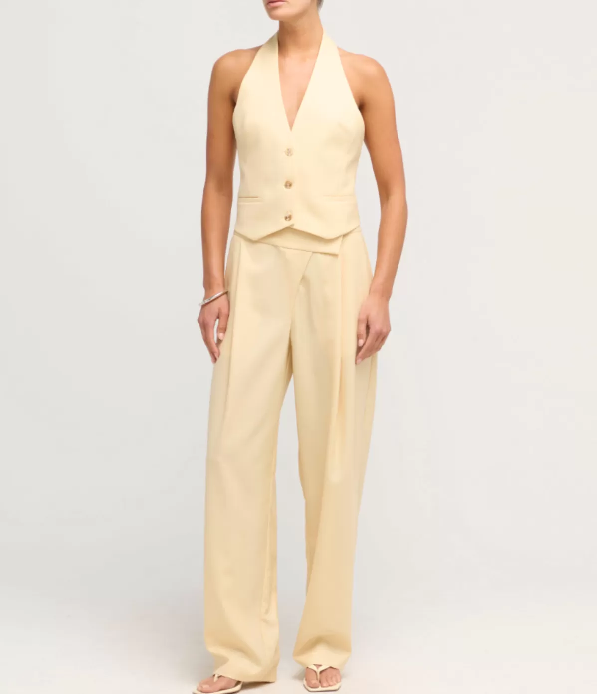 Esse Studios Delphi Waistcoat in Butter Flash Sale