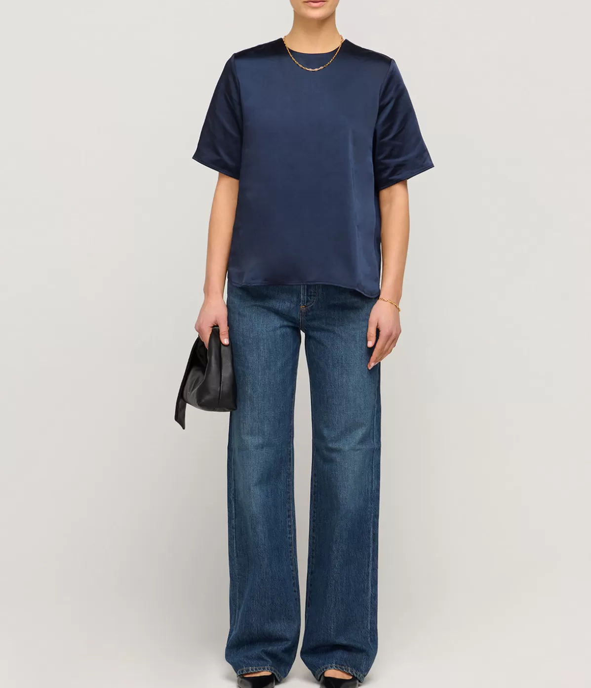 Samsoe Samsoe Denise Short Sleeve Top in Salute Outlet