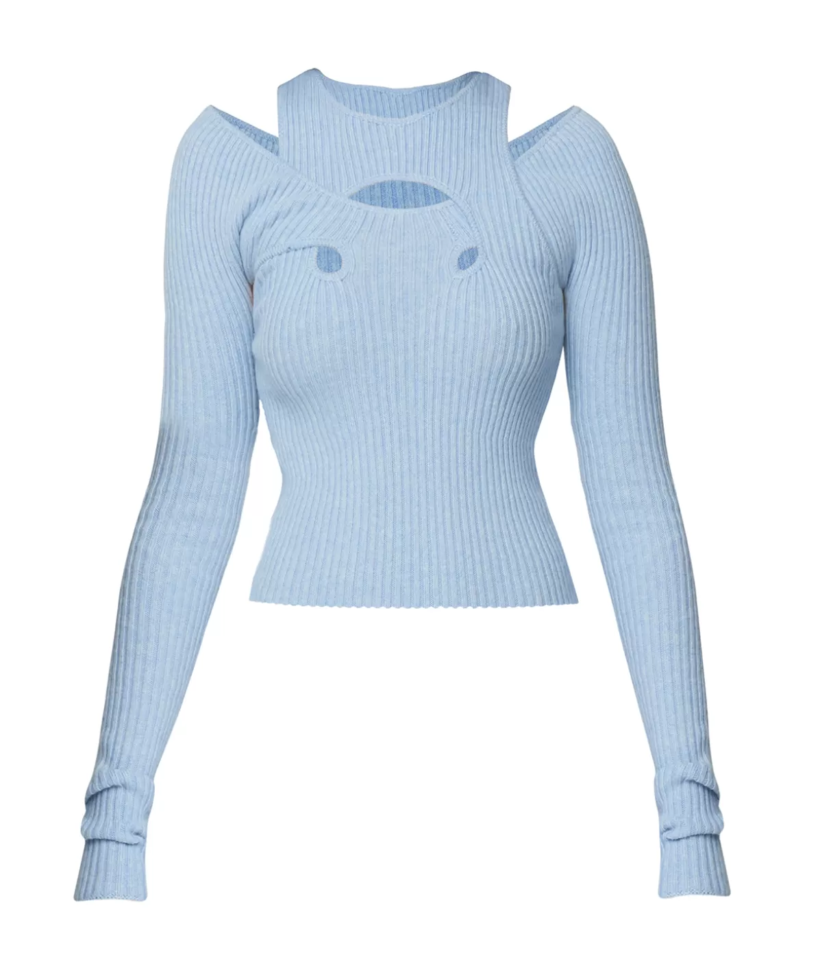 Wynn Hamlyn Derry Long Sleeve Top in Powder Blue Sale