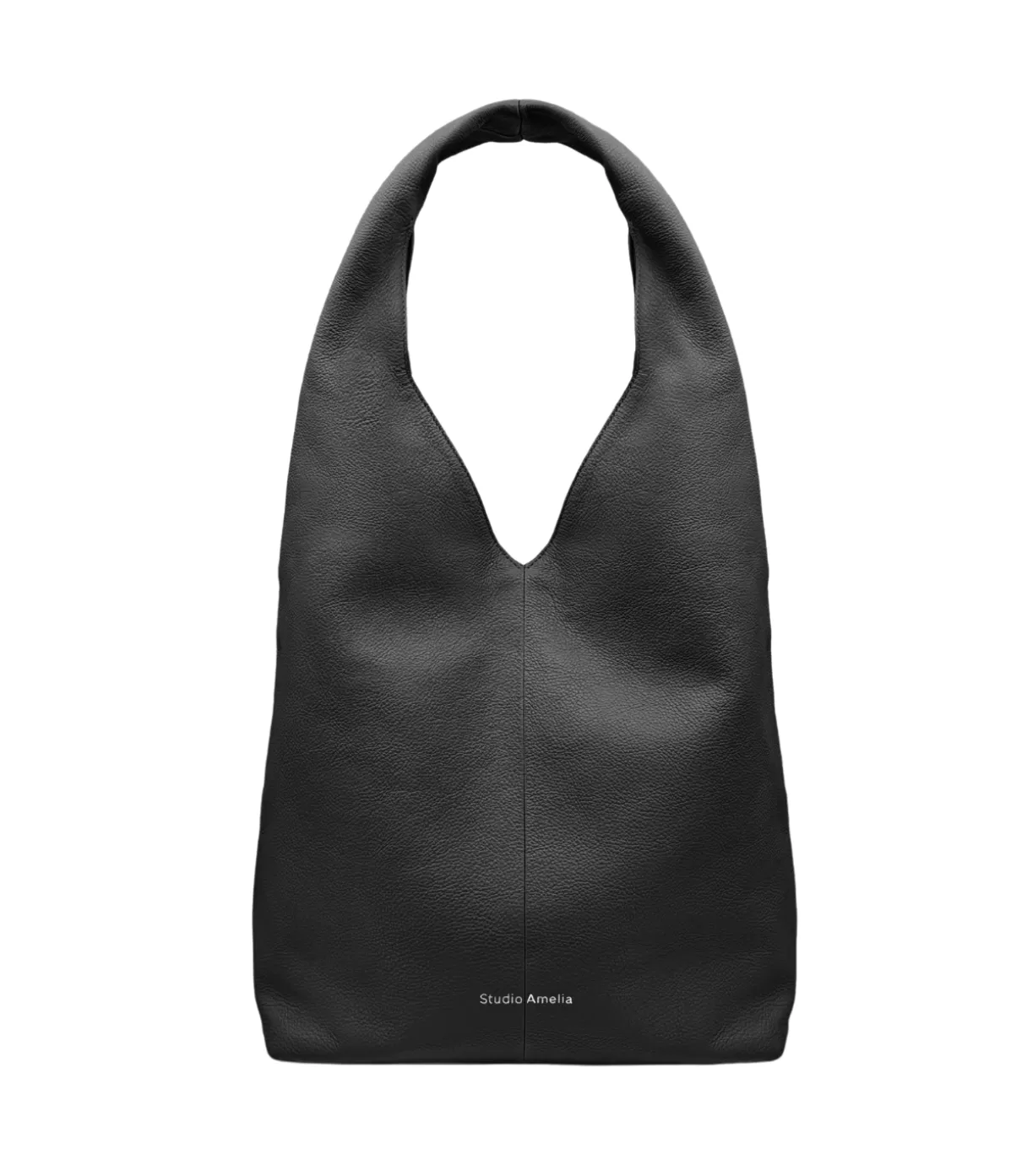 Studio Amelia Diamond Leather Tote Bag in Black New